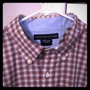 Tommy Hilfiger short sleeve button down shirt.
